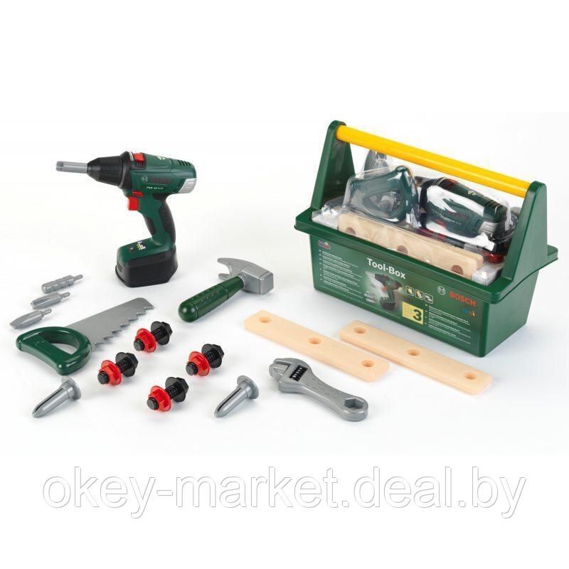 Игровой набор Klein Tool-Box Bosch - Чемодан инструментов + Электронная дрель-шуруповерт 8520 - фото 7 - id-p217775175