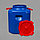 Фляга-бочка пищевая, 40 л, горловина 19,5 см, синяя, фото 2