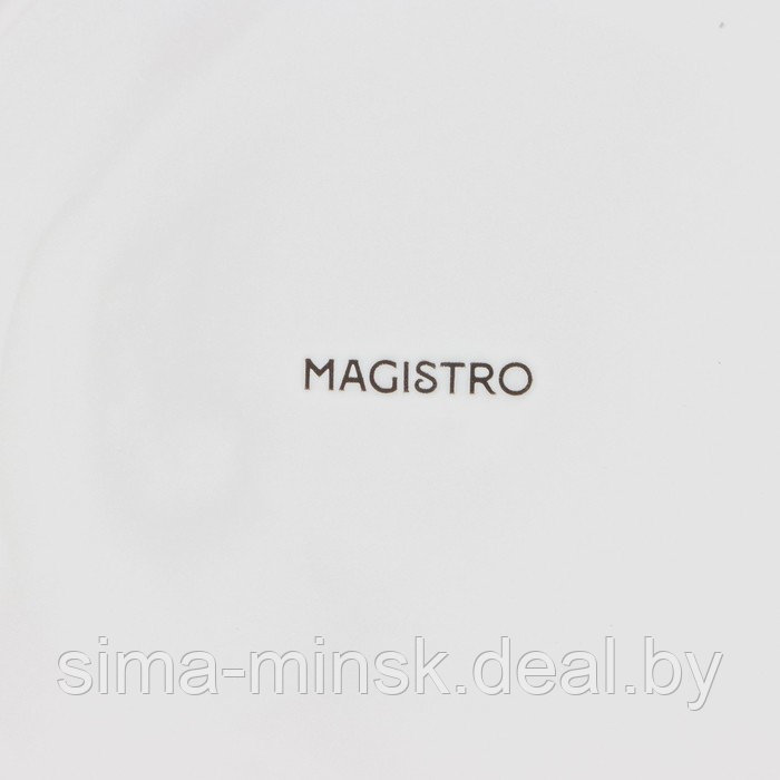 Тарелка фарфоровая глубокая Magistro «Блик», d=23 см, цвет белый - фото 7 - id-p217772602