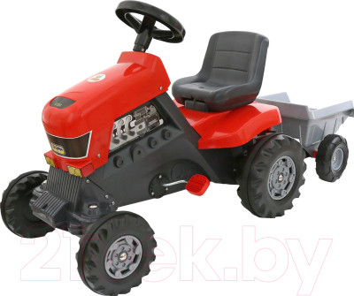 Каталка детская Полесье Turbo трактор с педалями и полуприцепом / 52681 - фото 1 - id-p217780195