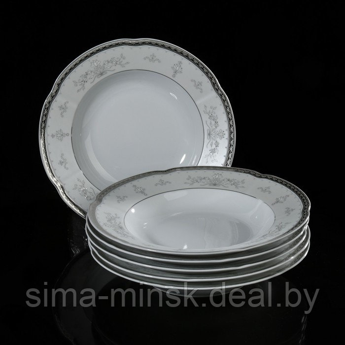 Набор тарелок суповых, 22,5 см, 6 шт - фото 1 - id-p217772607