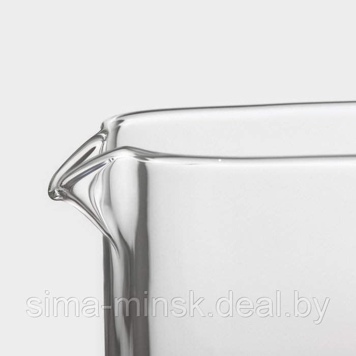 Чайник стеклянный заварочный «Кватро», 600 мл, с металлическим ситом, цвет чёрный - фото 3 - id-p217772650