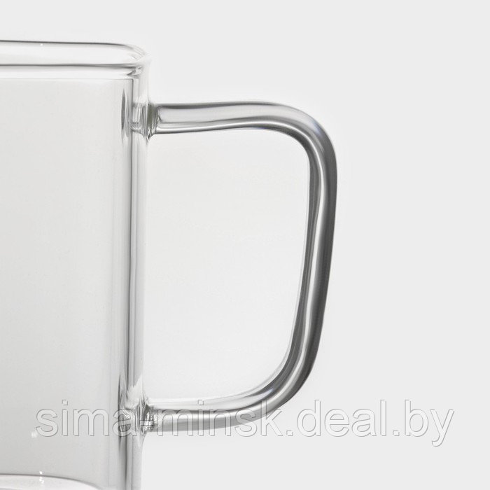 Чайник стеклянный заварочный «Кватро», 600 мл, с металлическим ситом, цвет чёрный - фото 4 - id-p217772650