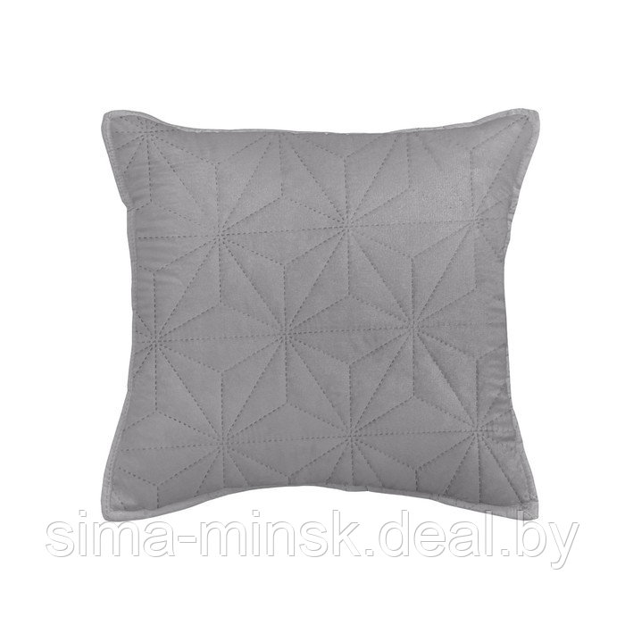 Чехол на подушку декоративный, размер 45х45 см, цвет антрацит - фото 1 - id-p217772696