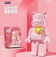 Конструктор Bearbrick Розовый медведь 1126 дет., Balody 21165, эксклюзивная модель