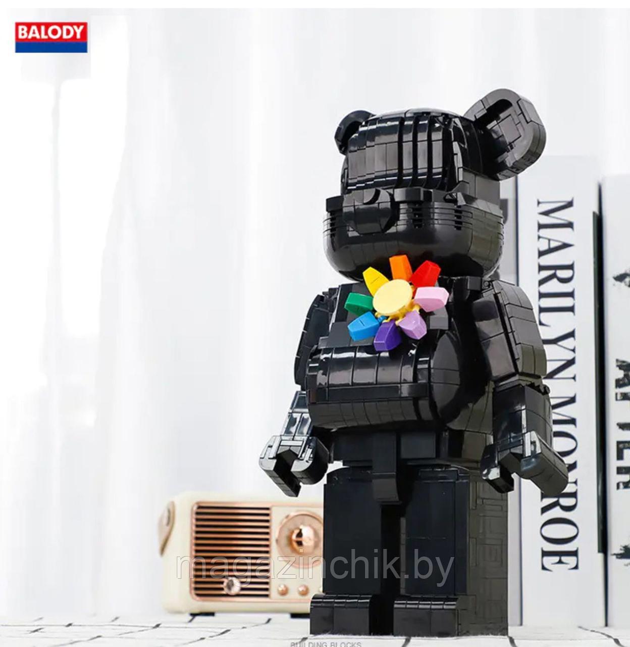 Конструктор Bearbrick Черный медведь 1126 дет., Balody 21166, эксклюзивная модель - фото 2 - id-p217791238