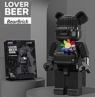 Конструктор Bearbrick Черный медведь 1126 дет., Balody 21166, эксклюзивная модель