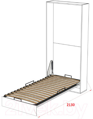 Шкаф-кровать трансформер Макс Стайл Studio 18мм 90x200 - фото 4 - id-p217778599
