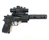 Пневматический пистолет Beretta M92 FS XX-TREME 4,5 мм  (глушитель, коллиматор), фото 2