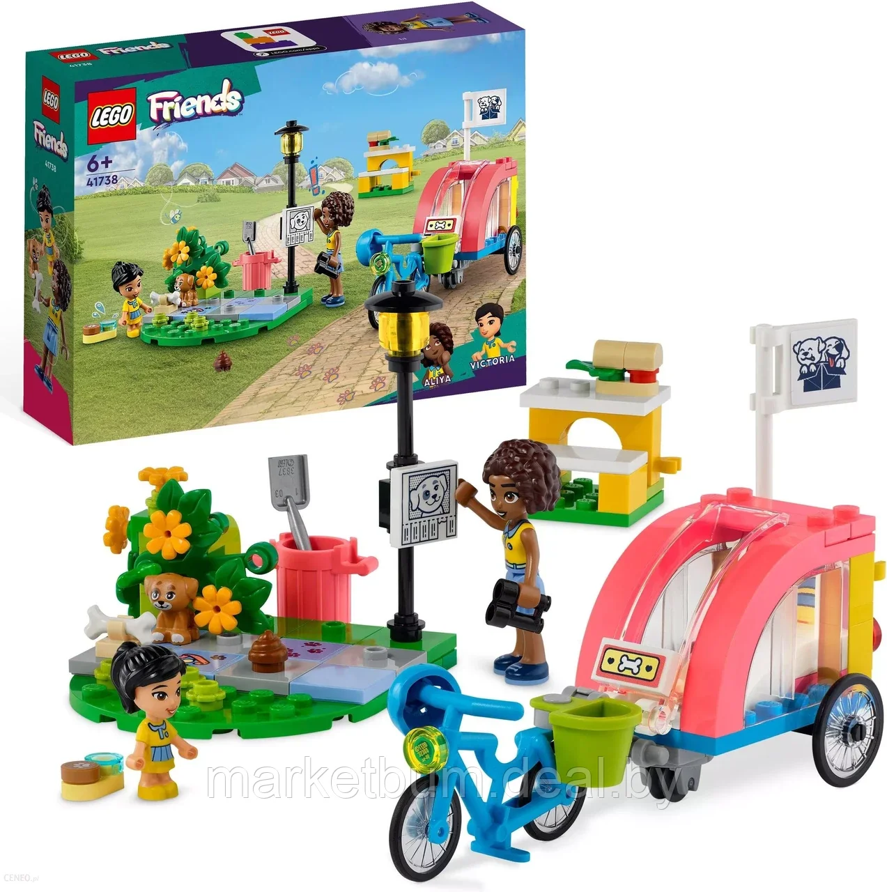 Конструктор LEGO Friends 41738, Спасательный велосипед для собак. - фото 1 - id-p215693398