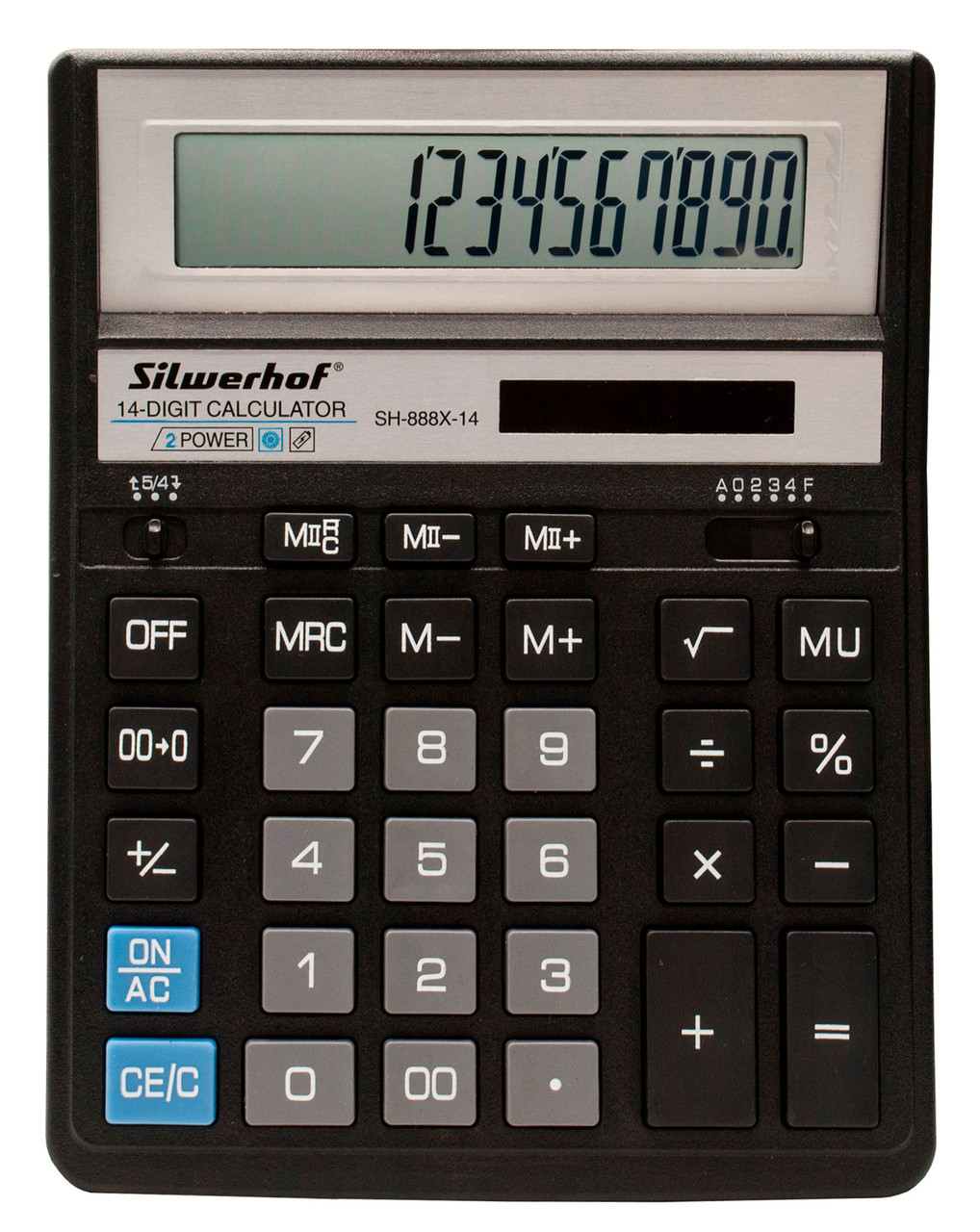 Калькулятор настольный Silwerhof SH-888X-14 черный 14-разр., 1789284 - фото 1 - id-p217796497