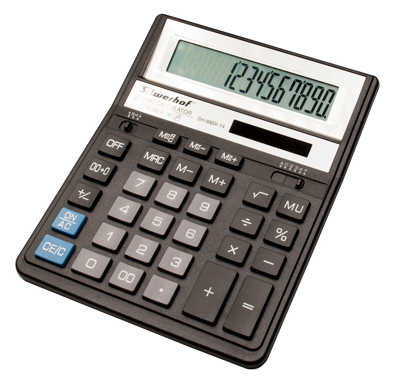 Калькулятор настольный Silwerhof SH-888X-14 черный 14-разр., 1789284 - фото 2 - id-p217796497