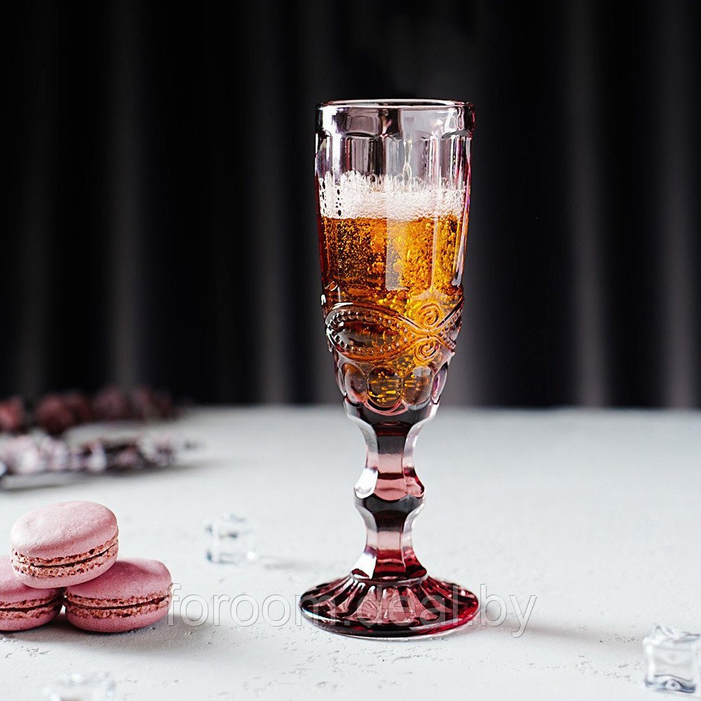 Бокал 160мл для шампанского, розовый Magistro Ла-Манш 1916895