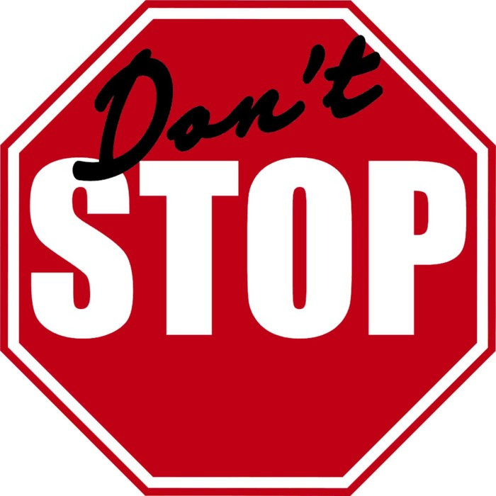 Знак декоративный (постер) "Don t stop" 32х32 см, пластик - фото 1 - id-p217804279