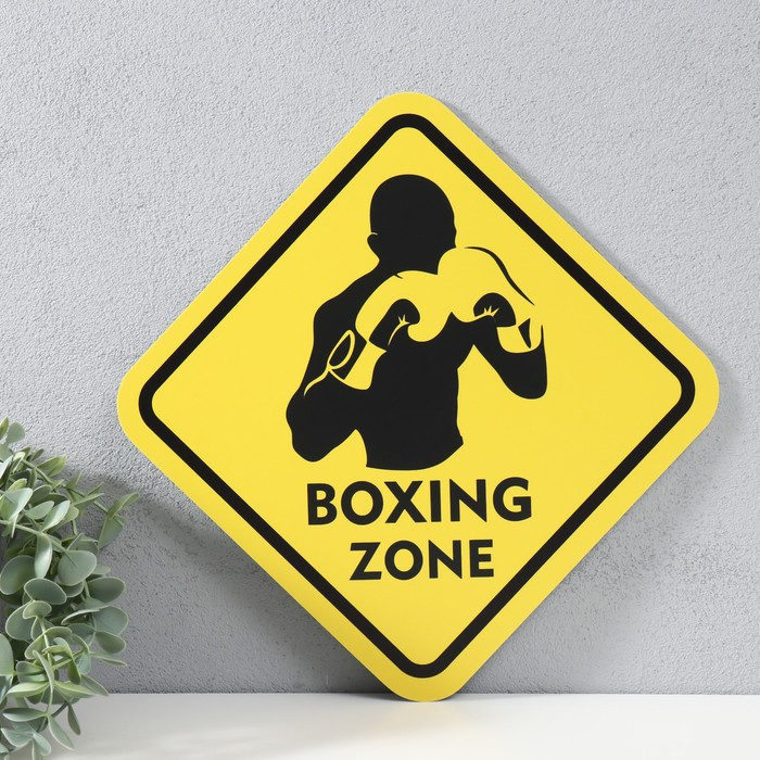 Знак декоративный (постер) "Boxing zone" 32х32 см, пластик - фото 4 - id-p217804298