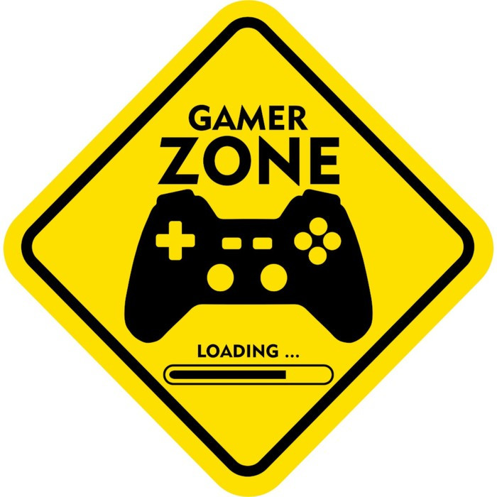 Знак декоративный (постер) "Gamer zone" 32х32 см, пластик - фото 1 - id-p217804305