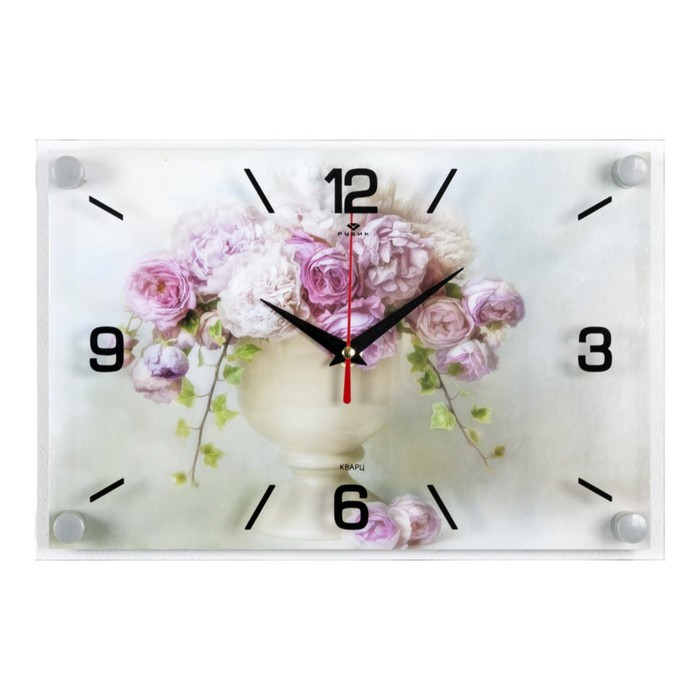 Часы настенные, серия: Цветы, "Розы в вазе" - фото 1 - id-p217804361