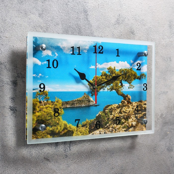 Часы-картина настенные, серия: Природа, "Крым, море", 20х30 см - фото 2 - id-p217804369