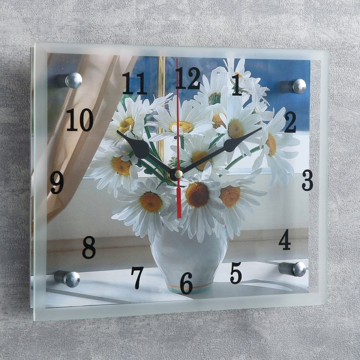 Часы настенные, серия: Цветы, "Ромашки", 20х25 см - фото 2 - id-p217804373