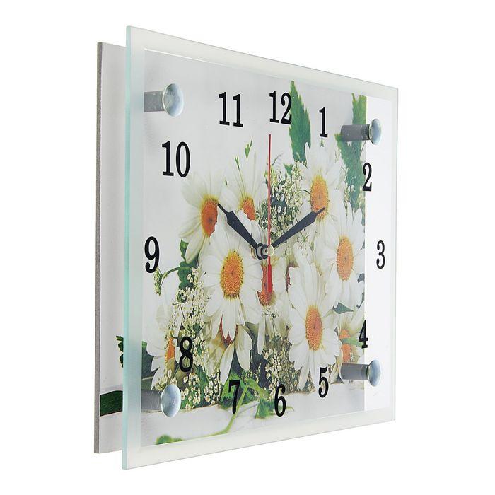 Часы-картина настенные, серия: Цветы, "Ромашки", 20х25 см - фото 6 - id-p217804392