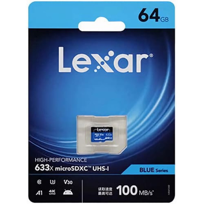 Карта памяти Lexar 633x microSDXC LSDMI64GBBCN633N 64GB - фото 2 - id-p217797239