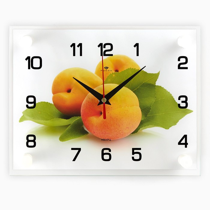 Часы-картина настенные, серия: Кухня, "Персики", плавный ход, 20 х 26 см - фото 1 - id-p217804410