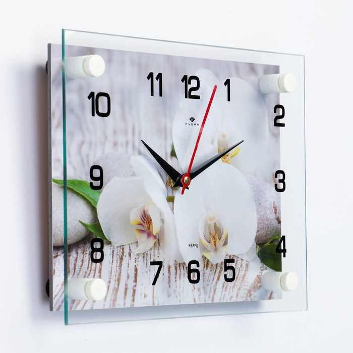 Часы-картина настенные, серия: Интерьер "Спа. Белые орхидеи", 20 х 26 см - фото 2 - id-p217804426