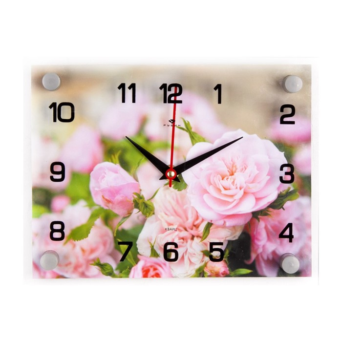 Часы-картина настенные, серия: Интерьер, "Розы", плавный ход, 20 х 26 см - фото 1 - id-p217804428