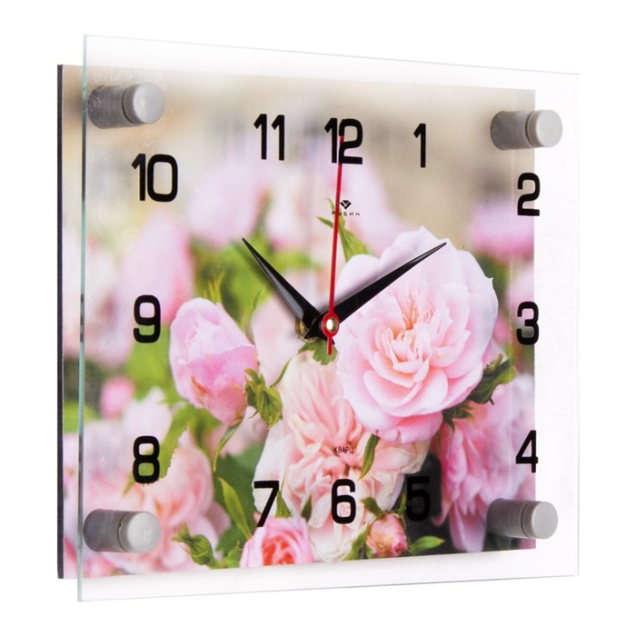 Часы-картина настенные, серия: Интерьер, "Розы", плавный ход, 20 х 26 см - фото 2 - id-p217804428