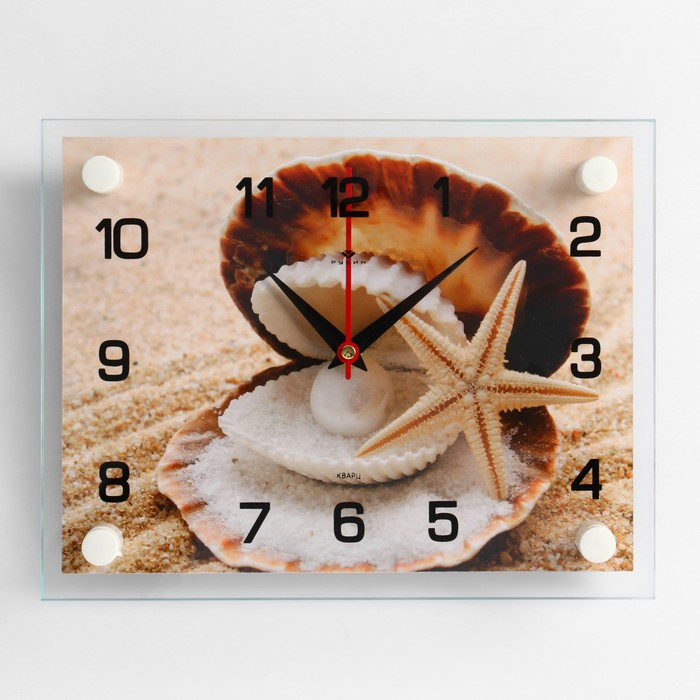 Часы-картина настенные, серия: Море, "Ракушка", 20х26 см - фото 1 - id-p217804429