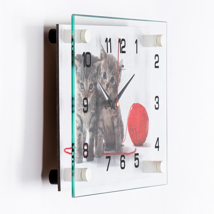 Часы-картина настенные, серия: Животный мир, "Котята с клубком", плавный ход, 20 х 26 см - фото 2 - id-p217804438