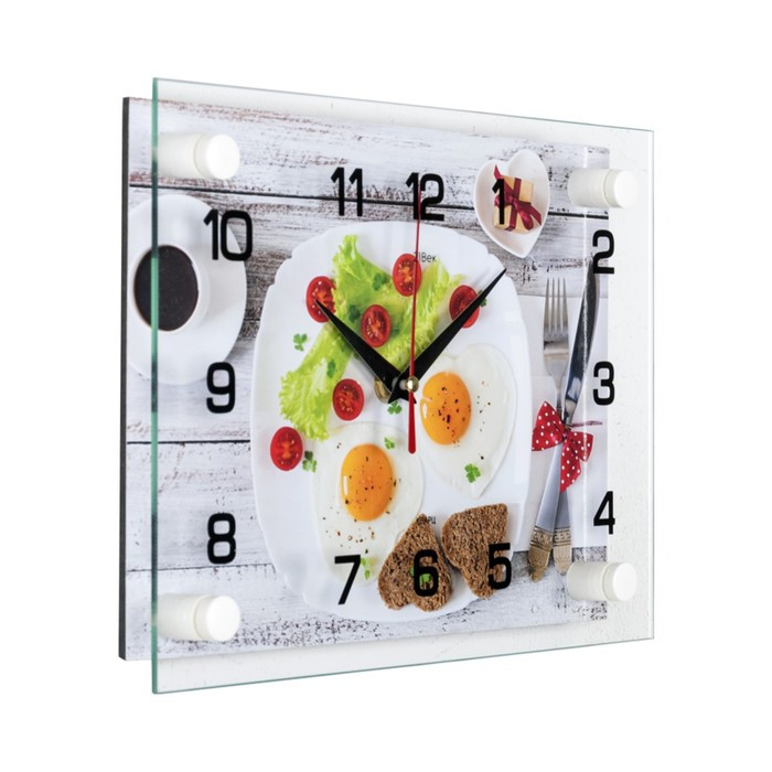 Часы настенные, серия: Кухня, "Завтрак для любимых", 20 х 26 см - фото 2 - id-p217804444