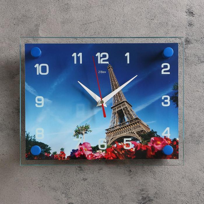 Часы-картина настенные, серия: Город, "Эйфелева башня", 20х26 см - фото 1 - id-p217804448