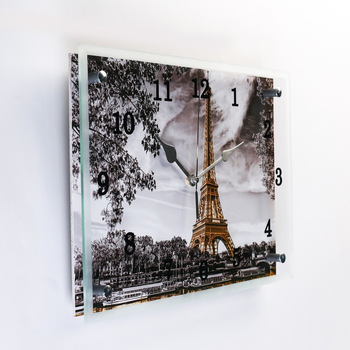 Часы-картина настенные, серия: Город, "Эйфелева башня, 25х35 см - фото 2 - id-p217804457