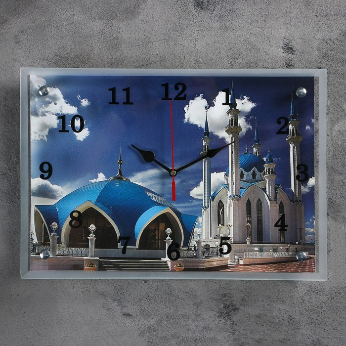 Часы-картина настенные, серия: Город, "Казанская мечеть Кул Шариф", 25х35 см - фото 1 - id-p217804494