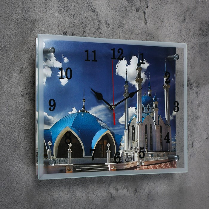 Часы-картина настенные, серия: Город, "Казанская мечеть Кул Шариф", 25х35 см - фото 2 - id-p217804494