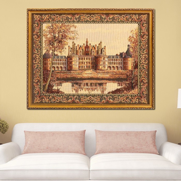 Гобеленовая картина "Золотой замок" 70х56 см рамка микс - фото 1 - id-p217805703