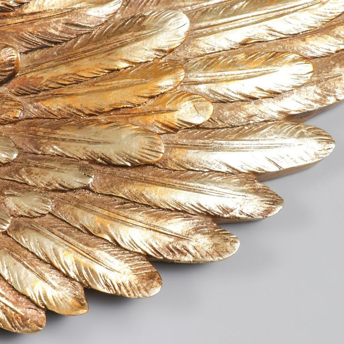Сувенир полистоун настенный декор "Золотые крылья" набор 2 шт размер крыла 18х41х6 см - фото 2 - id-p217805733
