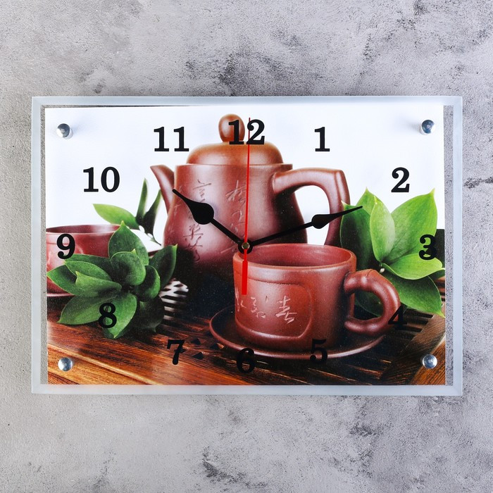 Часы-картина настенные, серия: Интерьер, "Японский чайный набор", 25х35 см - фото 1 - id-p217804541