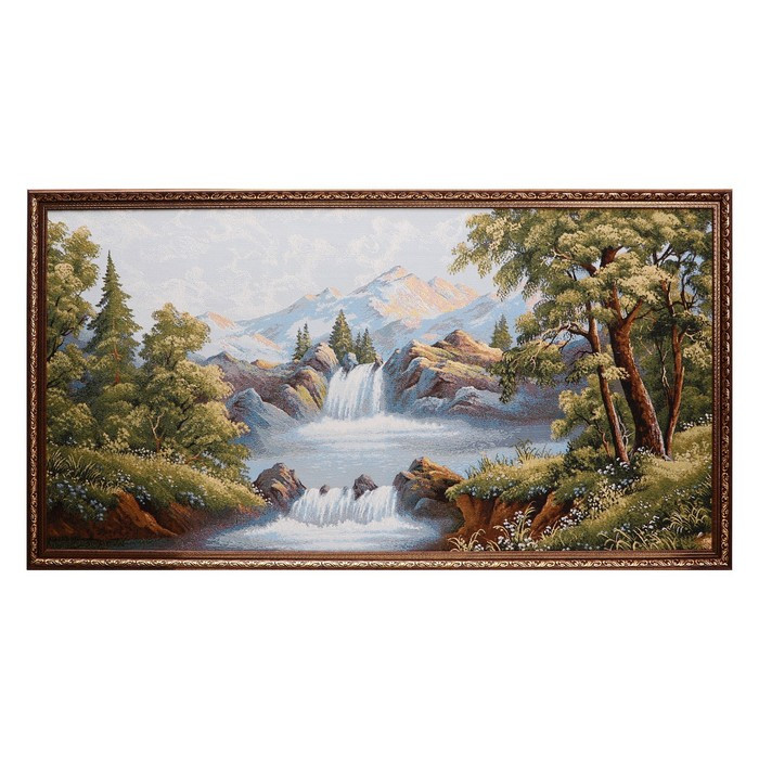 Гобеленовая картина "Водопад и горы" 70*135 см - фото 1 - id-p217805742