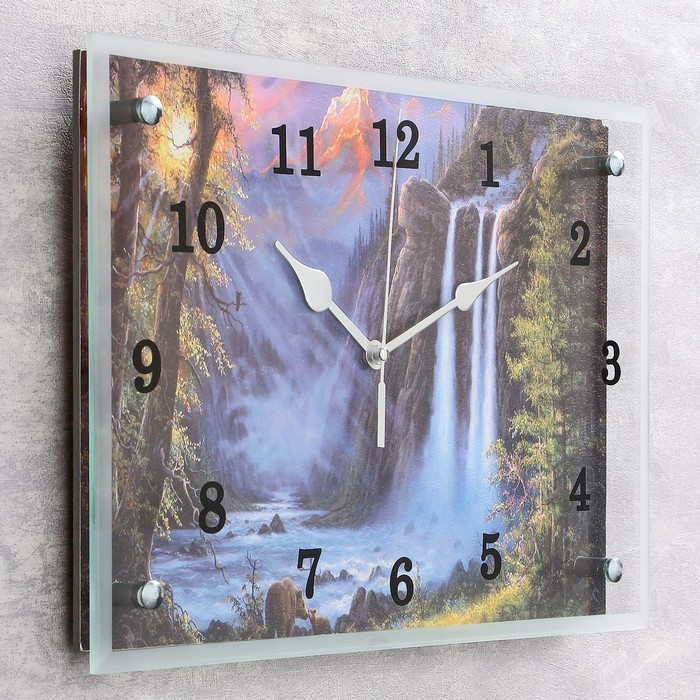 Часы настенные, серия: Природа, "Большой водопад" 25х35 см - фото 2 - id-p217804547