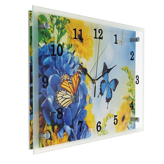 Часы настенные, серия: Цветы, "Бабочки", 25 х 35 см - фото 2 - id-p217804548