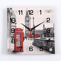 Часы-картина настенные, серия: Интерьер, "Лондон", 25 х 25 см