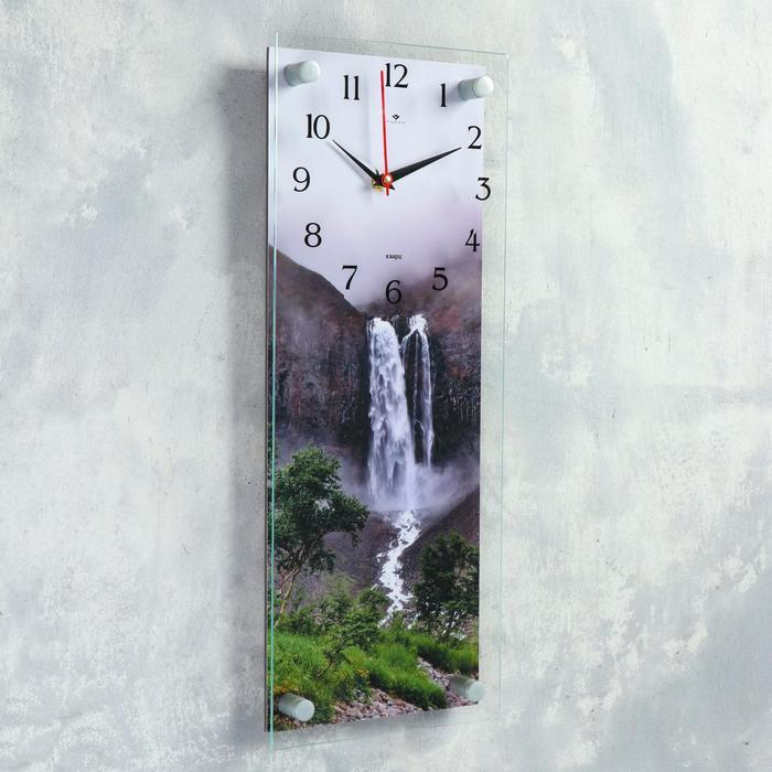 Часы настенные, серия Природа, "Водопад в горах", плавный ход, 50 х 20 см - фото 2 - id-p217804618