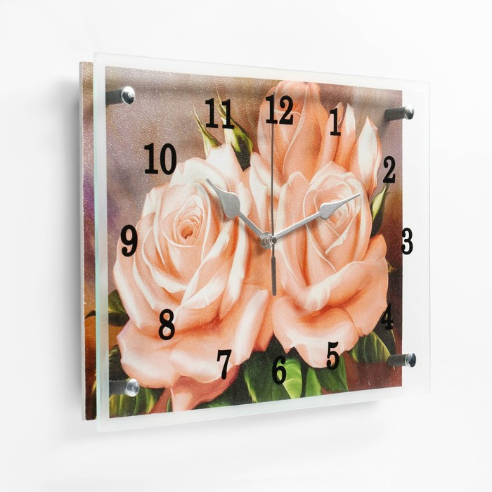 Часы настенные, серия: Цветы, "Розы" 25х35см - фото 3 - id-p217804636