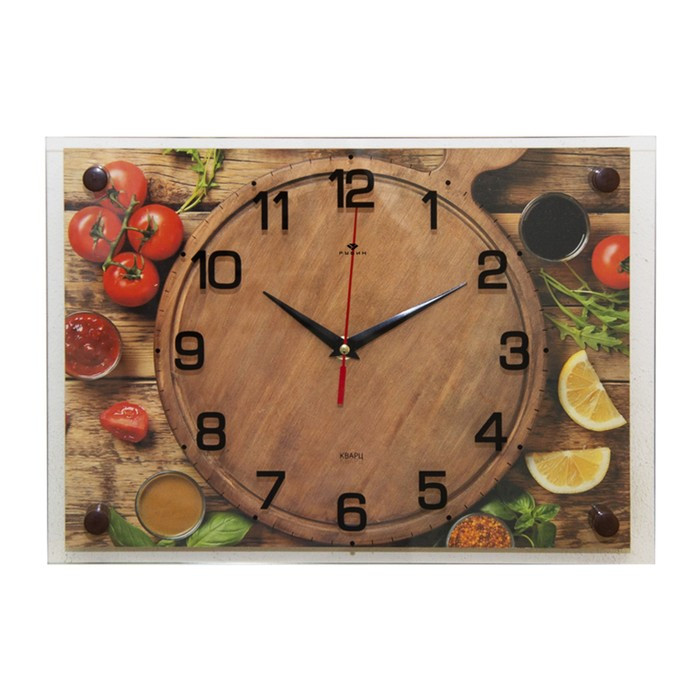 Часы-картина настенные, серия: Кухня, "Кухонный натюрморт", плавный ход, 25 х 35 см - фото 1 - id-p217804658