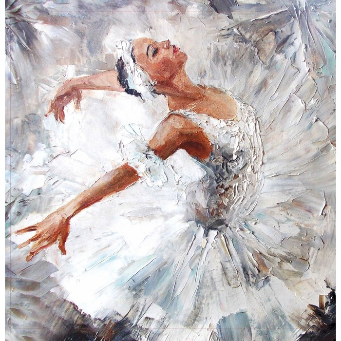 Картина на подрамнике "Балерина" 30*30 см - фото 1 - id-p217804681