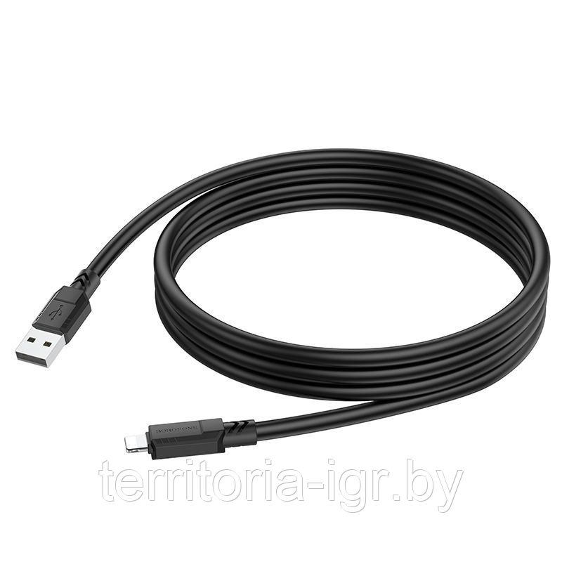 Дата-кабель BX81 сверхтолстый Lightning 2.4A. 1м. черный Borofone - фото 2 - id-p217806452