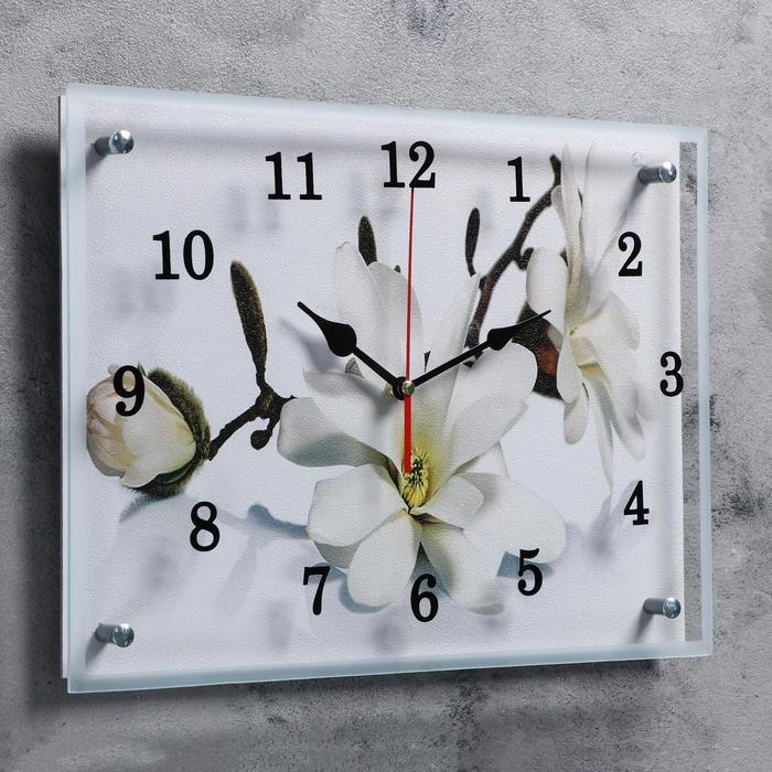 Часы настенные, серия: Цветы, "Орхидея", 30х40 см, микс - фото 2 - id-p217804690