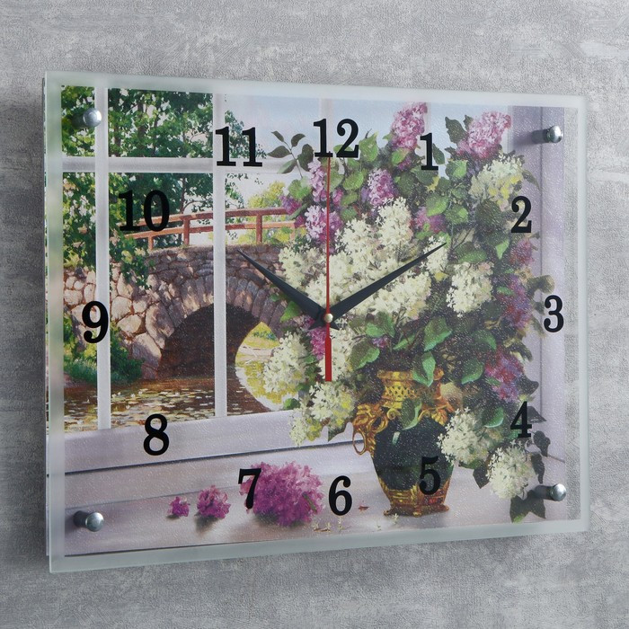 Часы настенные, серия: Цветы, "Цветы в вазе", 30х40 см - фото 2 - id-p217804717